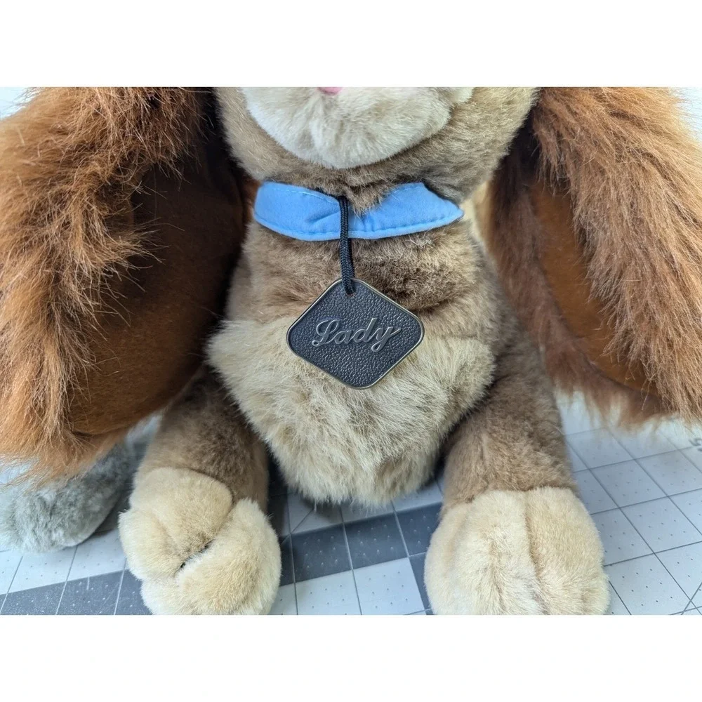 Disney Lady and the Tramp Dog Plush‎ 17 Inch Metal Collar Tag Stuffed Animal Toy